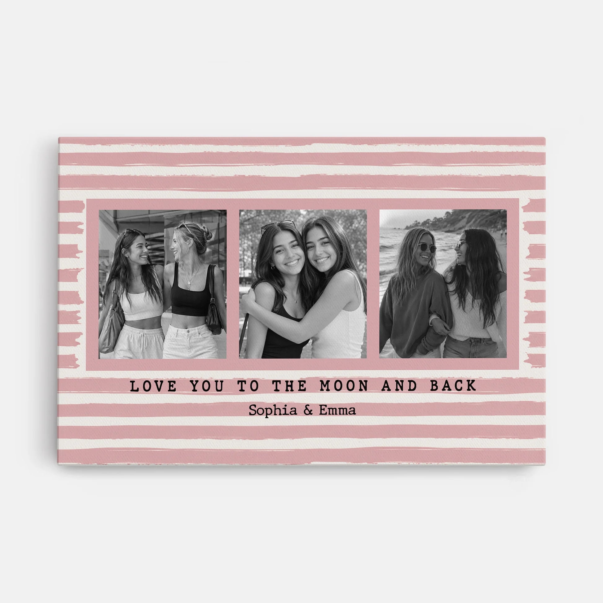 Custom Best Friend Photo Canvas for Best Friends with personalized design details for meaningful gifting