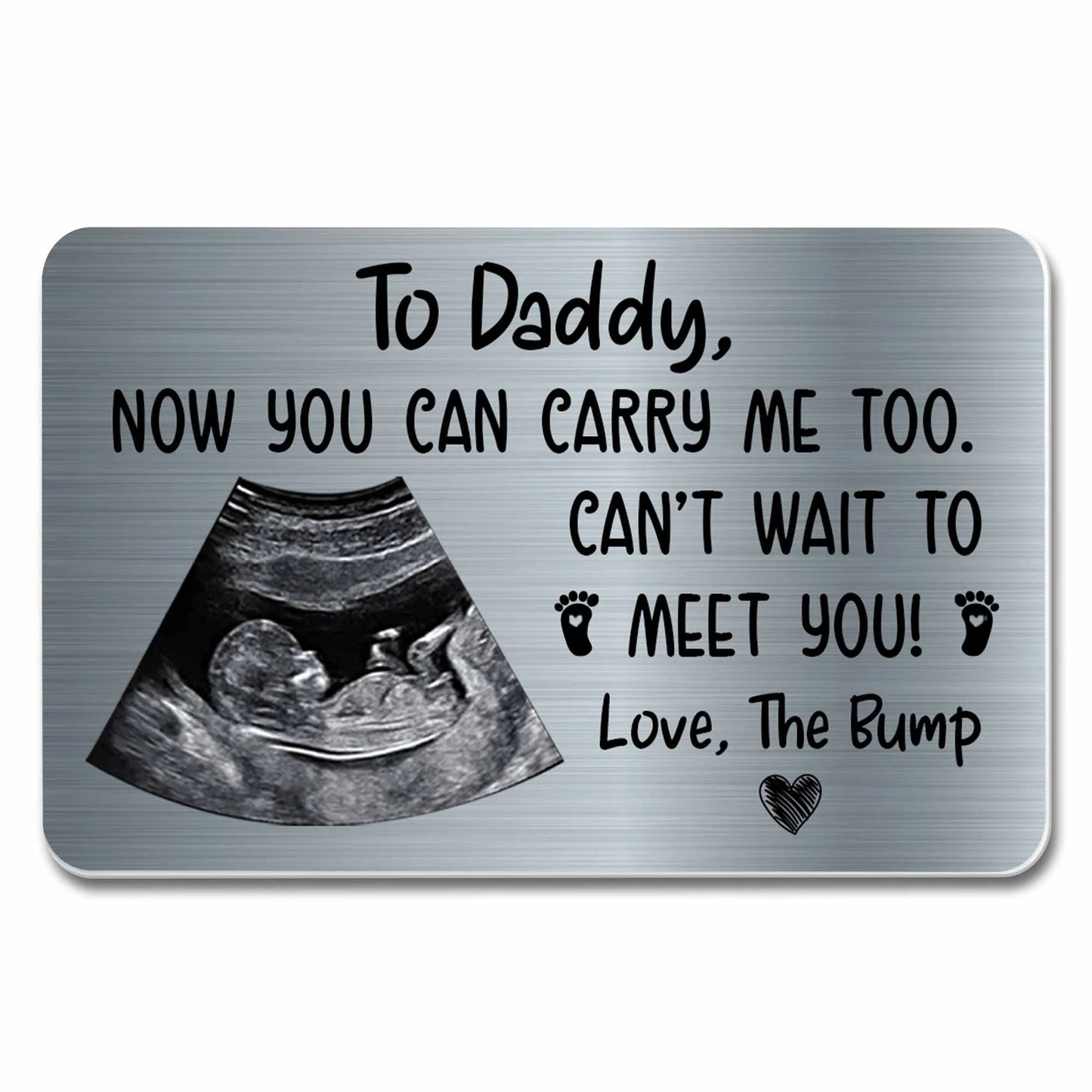Expectant Dad Wallet Card for Dad with personalized design details for meaningful gifting image 7