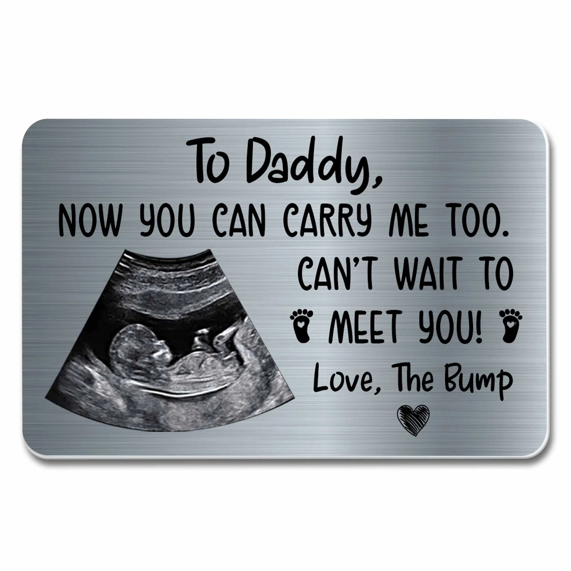 Expectant Dad Wallet Card for Dad with personalized design details for meaningful gifting image 7
