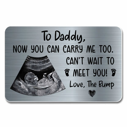 Expectant Dad Wallet Card for Dad with personalized design details for meaningful gifting image 7