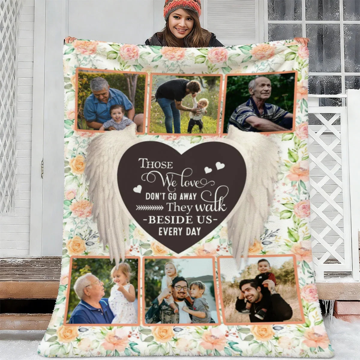 Because Someone We Love Is in Heaven - Personalized Memorial Blanket for Grieving Family