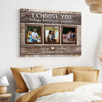 Canvas / Poster material and size view - Custom Couple Photo Canvas