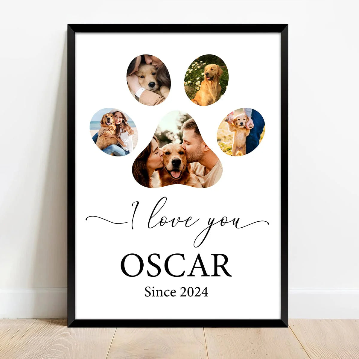 Personalized Dog Paw Photo Collage Canvas for Mom with personalized design details for meaningful gifting image 7