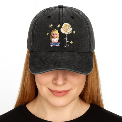 Celebrate Your Unique Bond, Girl And Rose Themed Cap