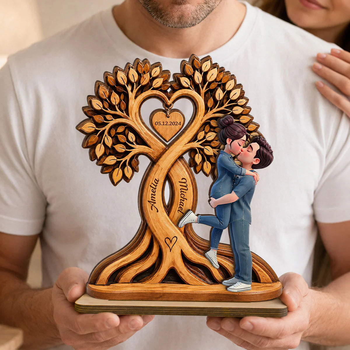 Plaque gift-ready design for Couples