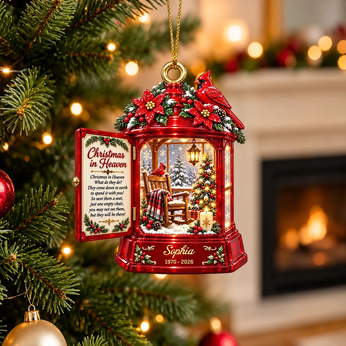 Christmas In Heaven Memorial Cardinal - Custom Christmas Ornament - Real 3D Raised Ornament Memorial Keepsake For Family 1df6e0be-c27a-40c3-b1d1-dd681ce664a1-3.png