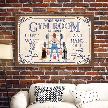 I Just Want To Lift Weights - Personalized Poster/Canvas - Birthday Gift For Gymer - Fitness Lady