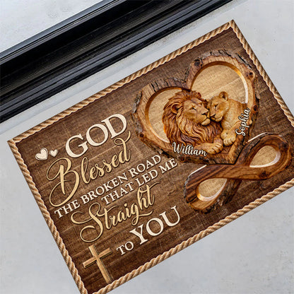 Doormat material and size view - Personalized Doormat