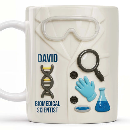 Biomedical Scientist, Magnifying Glass And Lab Essentials