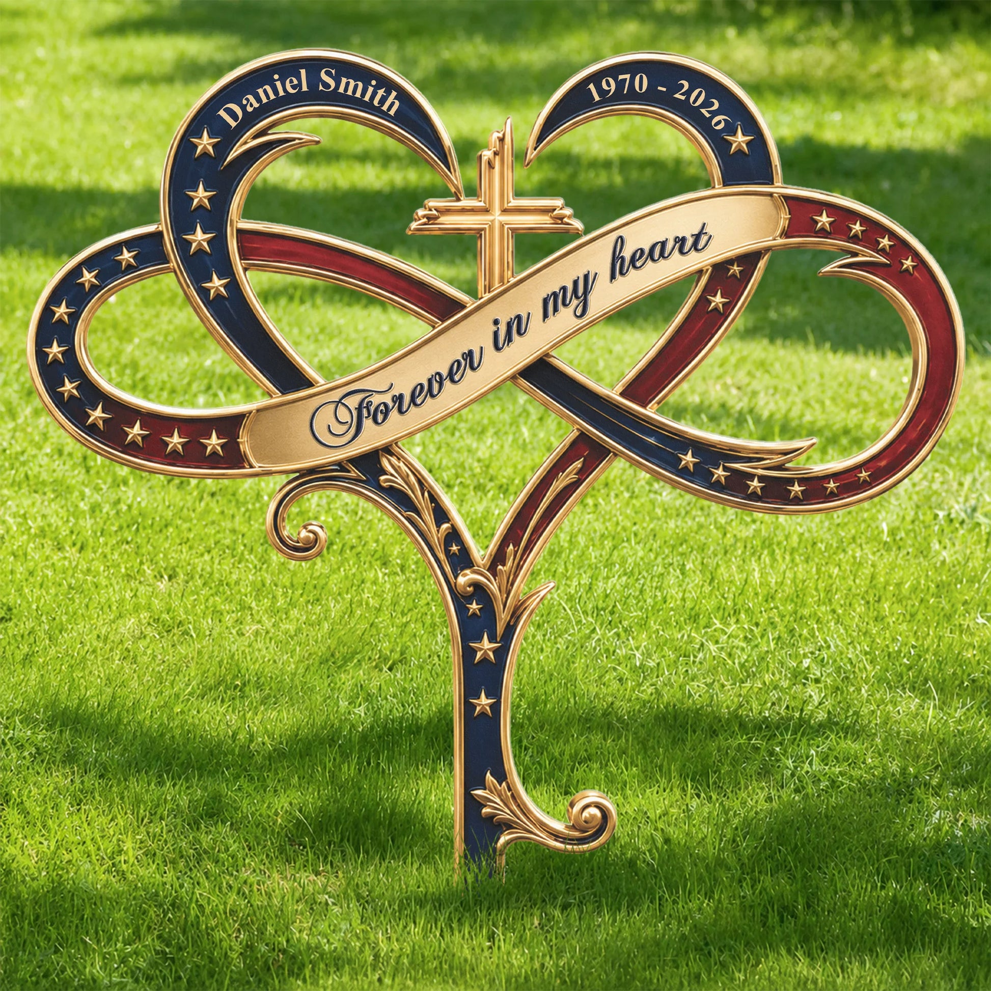 "I'm Always With You" Personalized Metal Garden Stake - Custom Memorial Keepsake for Loved Ones