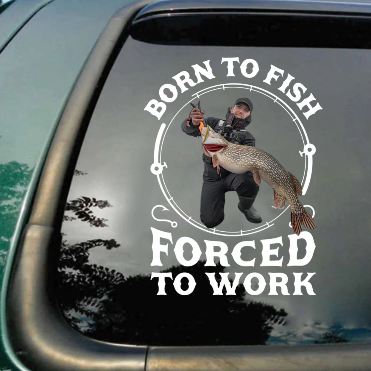 Custom Fishing Photo Decal personalization view for Dad