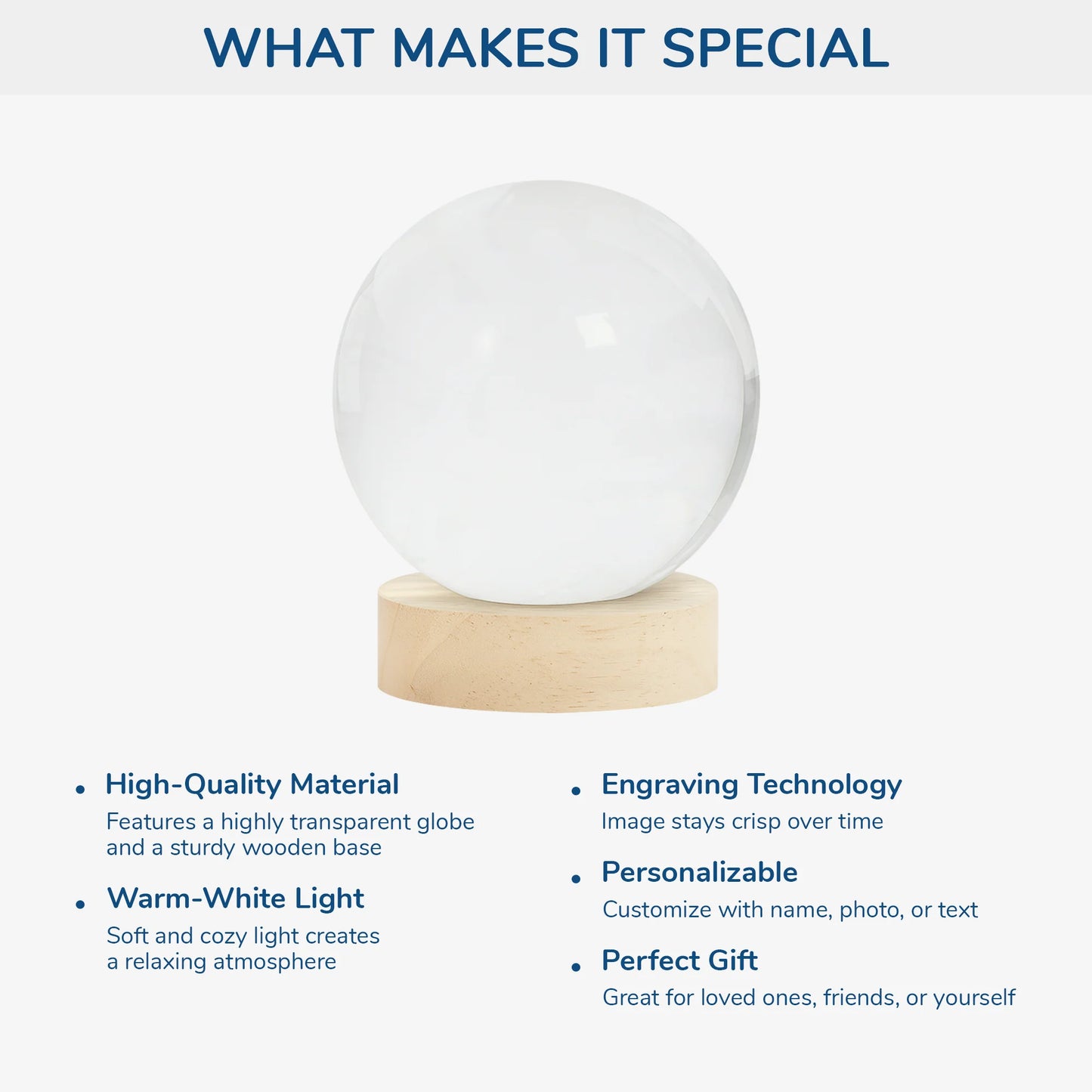A Sweet Friendship Refreshes The Soul - Custom Crystal Ball Lamp for Best Friends