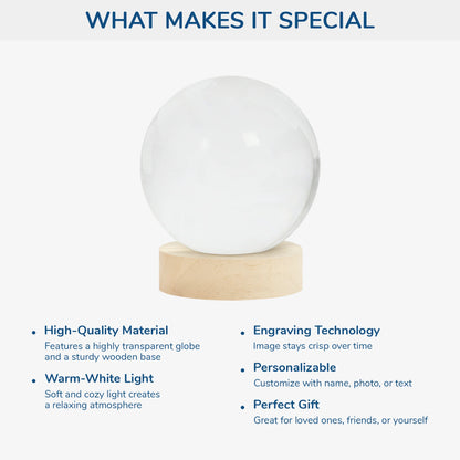 A Sweet Friendship Refreshes The Soul - Custom Crystal Ball Lamp for Best Friends