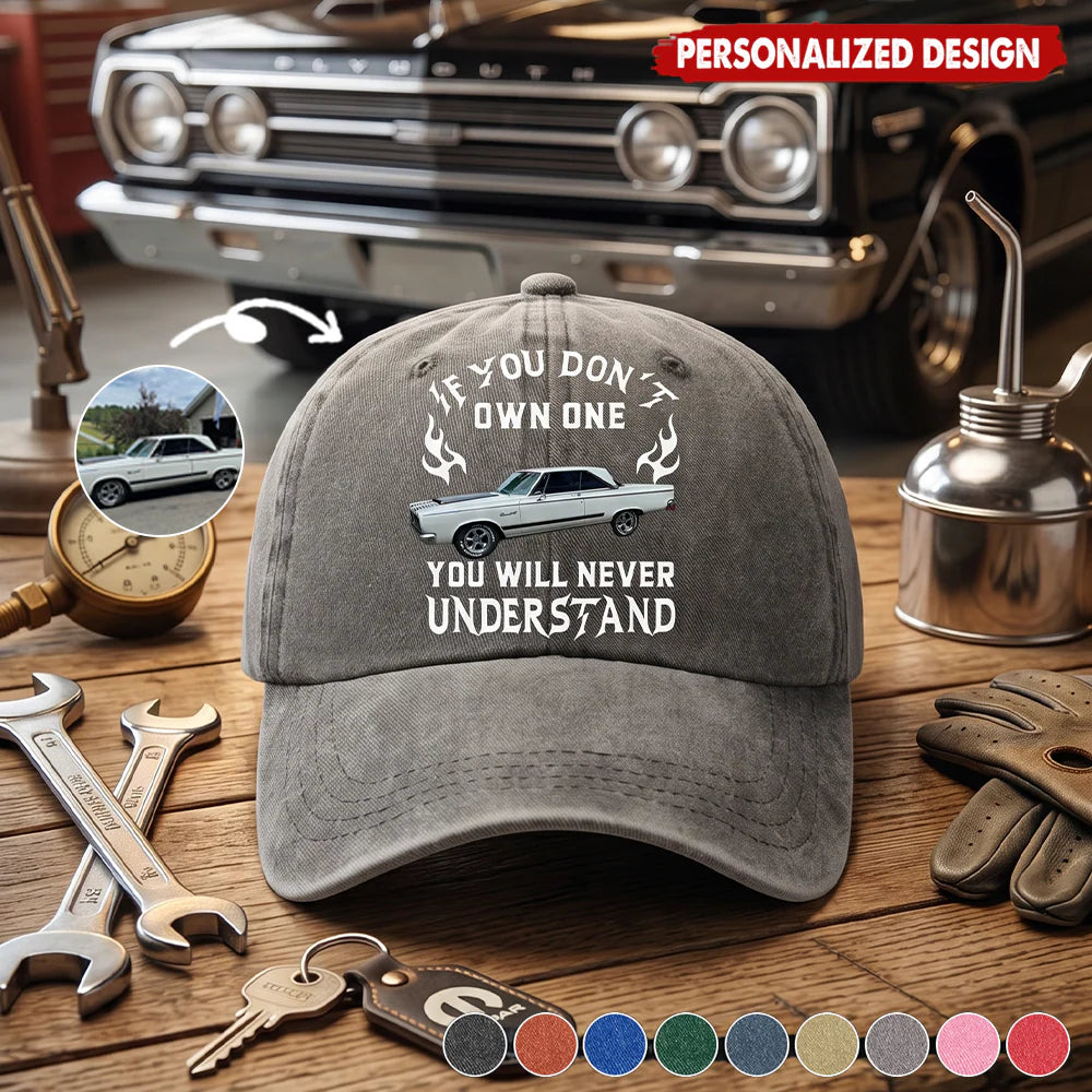 Custom Classic Car Hat personalization view for Dad