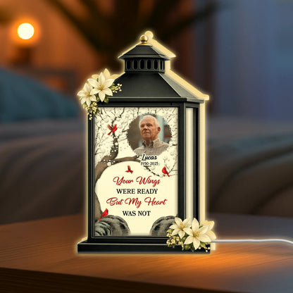 "Those We Love Don't Go Away" - Personalized Photo Memorial Acrylic LED Light Box