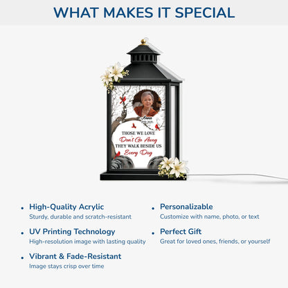 "Those We Love Don't Go Away" - Personalized Photo Memorial Acrylic LED Light Box