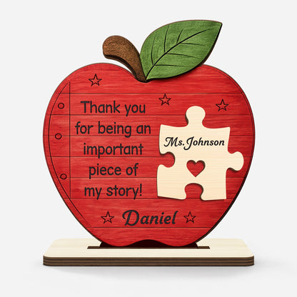 Custom Teacher Appreciation Plaque for Teacher with personalized design details for meaningful gifting