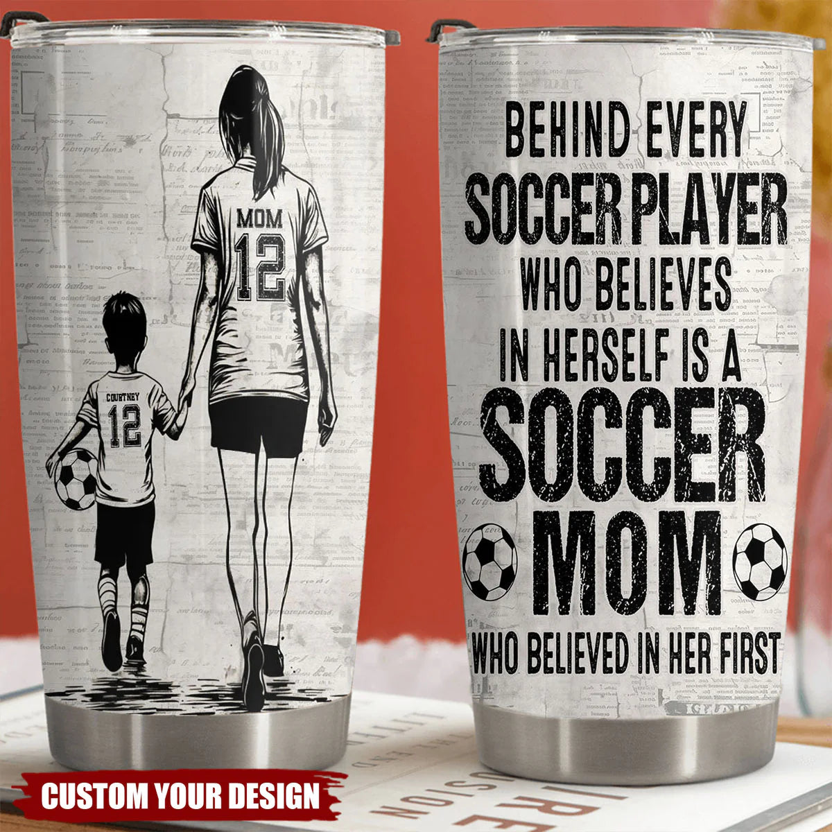 Personalized soccer mom tumbler with custom name and quote for Mother's Day gift image 6