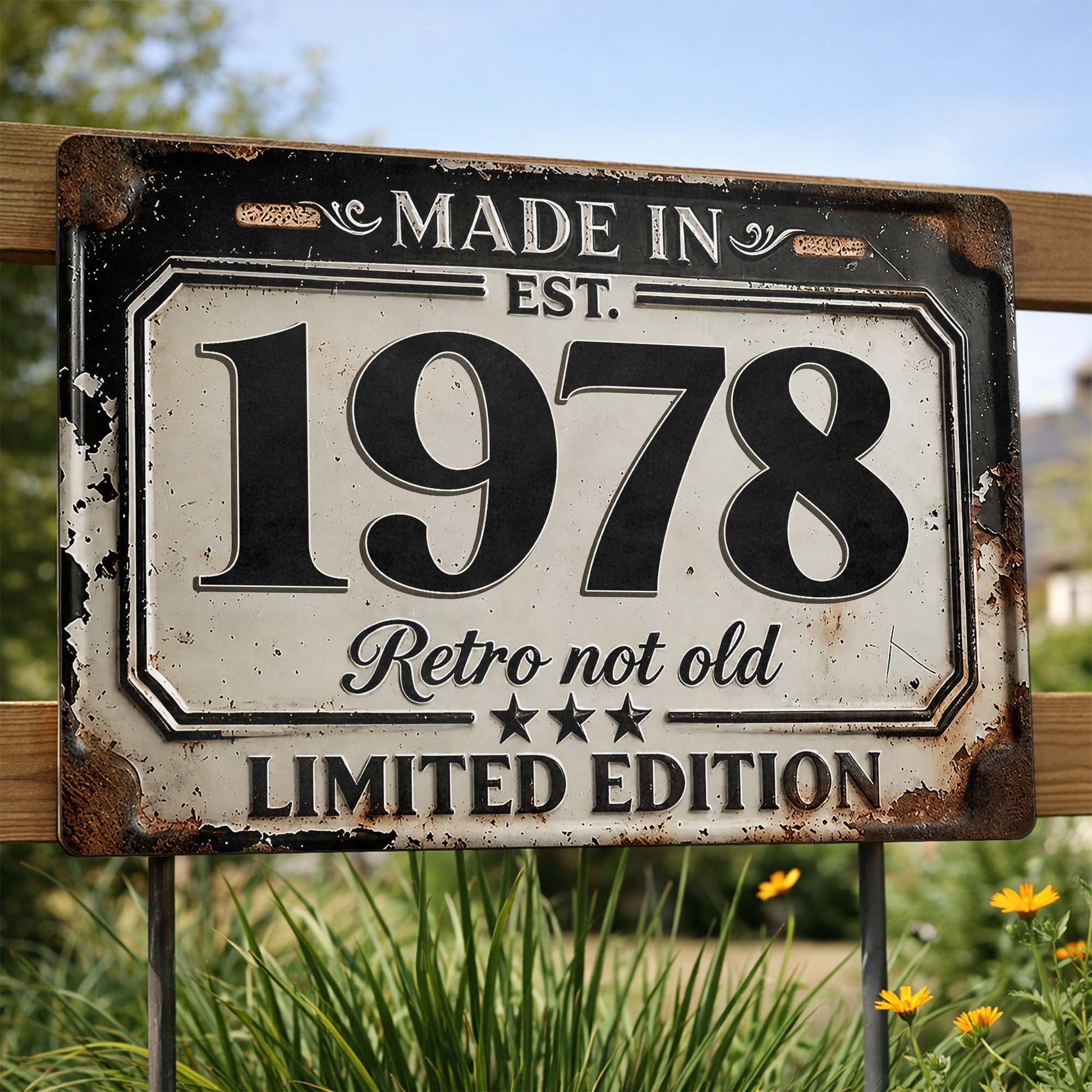 Custom Retro Not Old Metal Sign for Coworker / Boss with personalized design details for meaningful gifting image 8