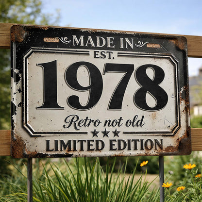 Custom Retro Not Old Metal Sign for Coworker / Boss with personalized design details for meaningful gifting image 8