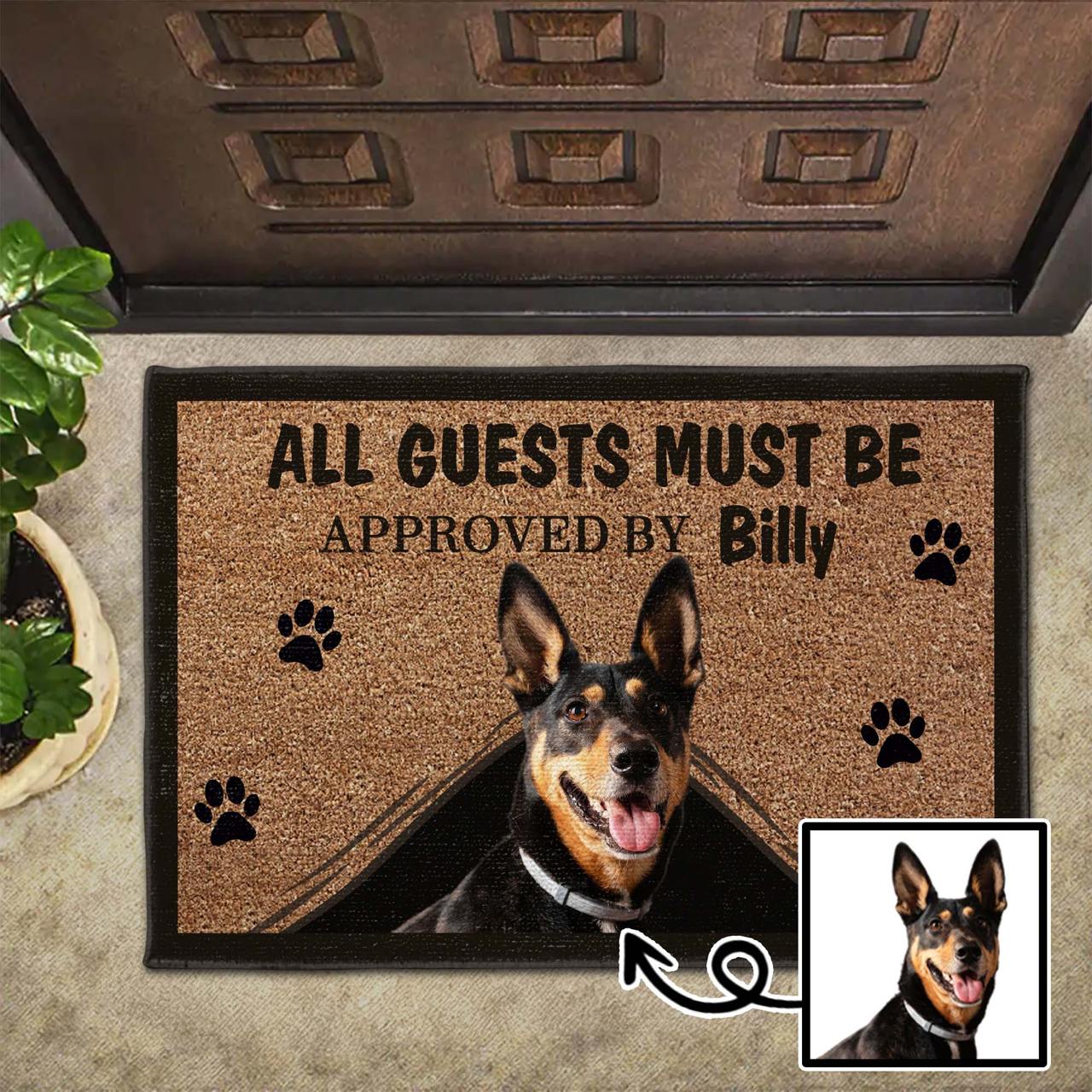 Custom Dog Doormat for Dog Lovers with personalized design details for meaningful gifting