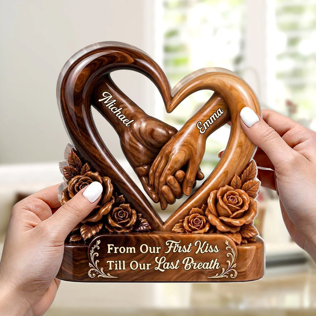 Personalized Couple Acrylic Plaque personalization view for Wife