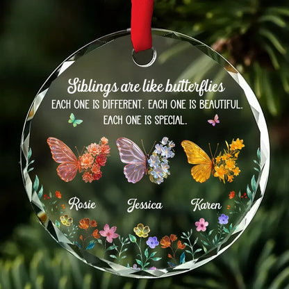Sparkling Wings For Siblings - Personalized Glass Ornament - Christmas Gift For Family, Siblings 5519210b-b465-48b2-9266-fb764ad22e3a-2_converted.png