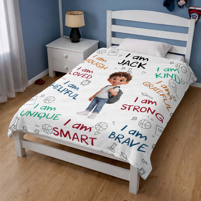 Personalized Kids Affirmation Blanket for Daughter/Granddaughter image 7