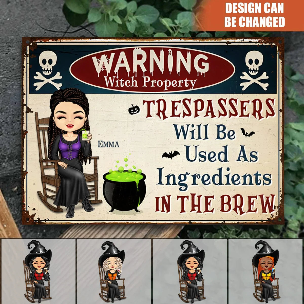 Trespassers Will Be Used As Ingredients - Personalized Halloween Witch Metal Sign Decor