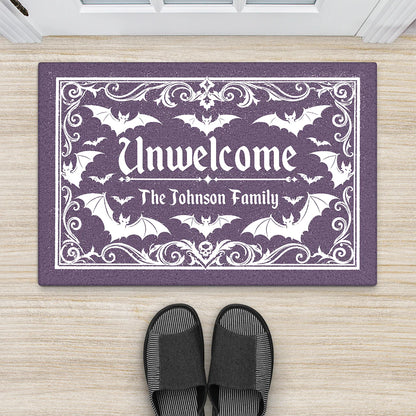 Custom Halloween Doormat personalization view for Family