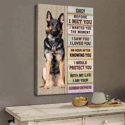 I Saw You I Loved You Personalized Dog Photo Canvas / Poster - Custom Wall Art for Pet Lovers Memorial Keepsake
