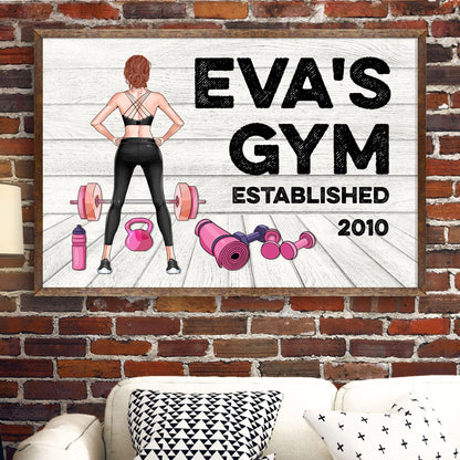 Gym Room Sign, Fitness Custom Poster/Canvas, Gift For Fitness Lovers-PRINTS10