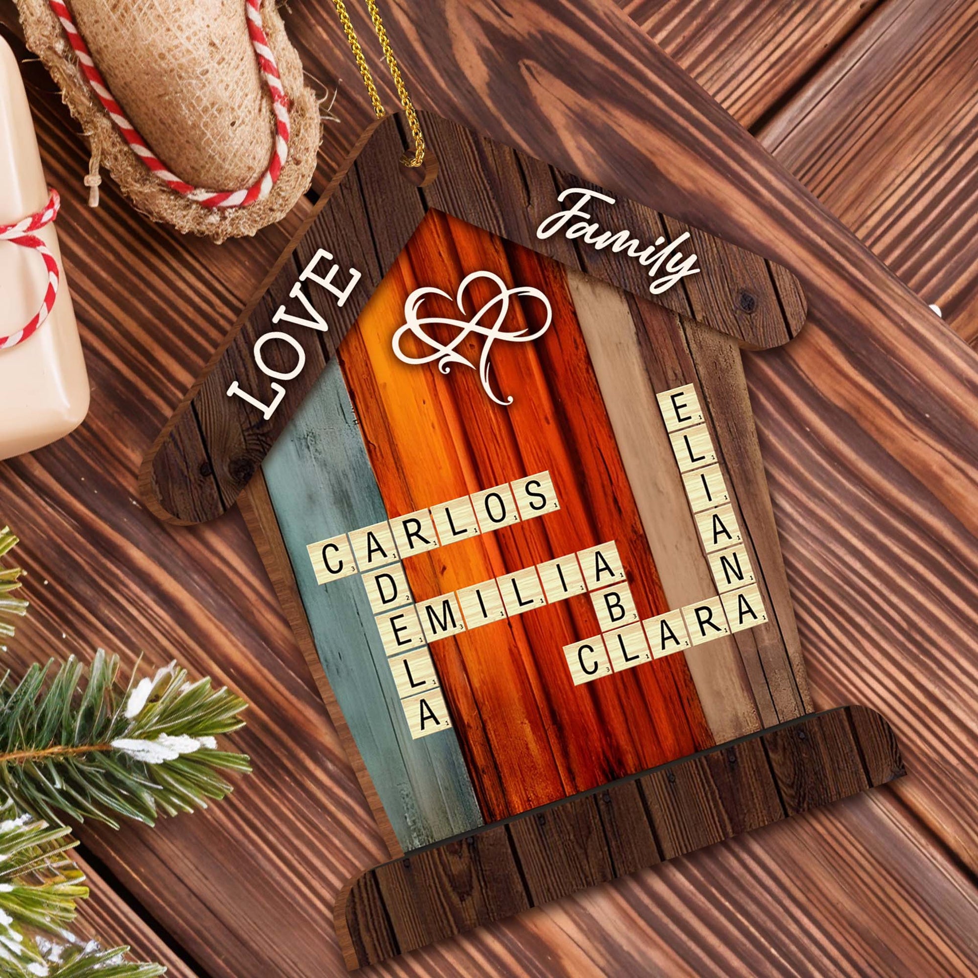 Wooden Ornament gift-ready design for Mom