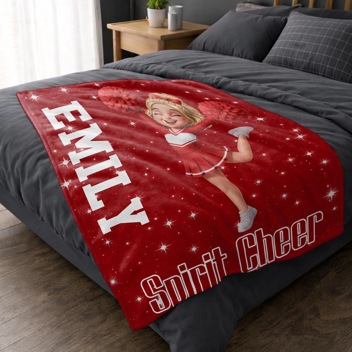 Pink Panthers Spirit Cheer Personalized Blanket - Custom Gift for Cheerleaders