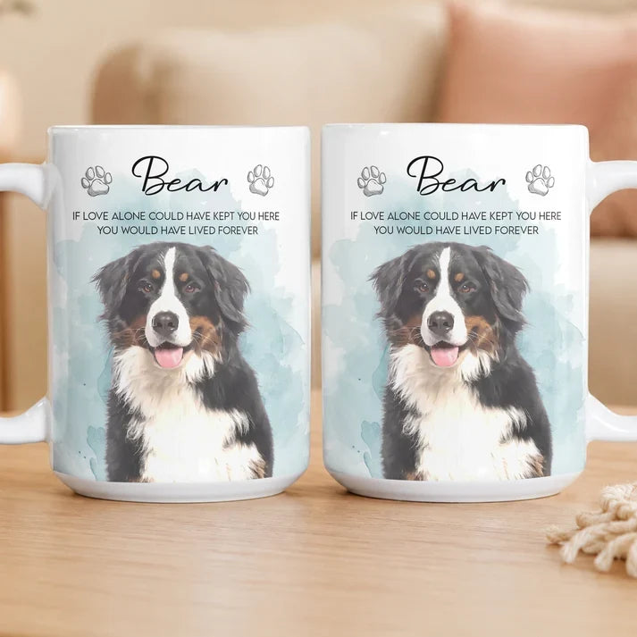 Until We Meet Again Personalized Watercolor Pet Photo Mug - Custom Pet Memorial Keepsake for Dog Lovers