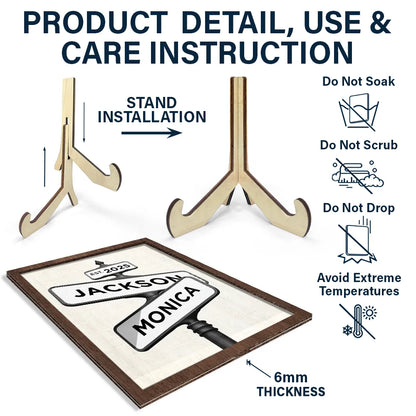 Plaque gift-ready design for Couples