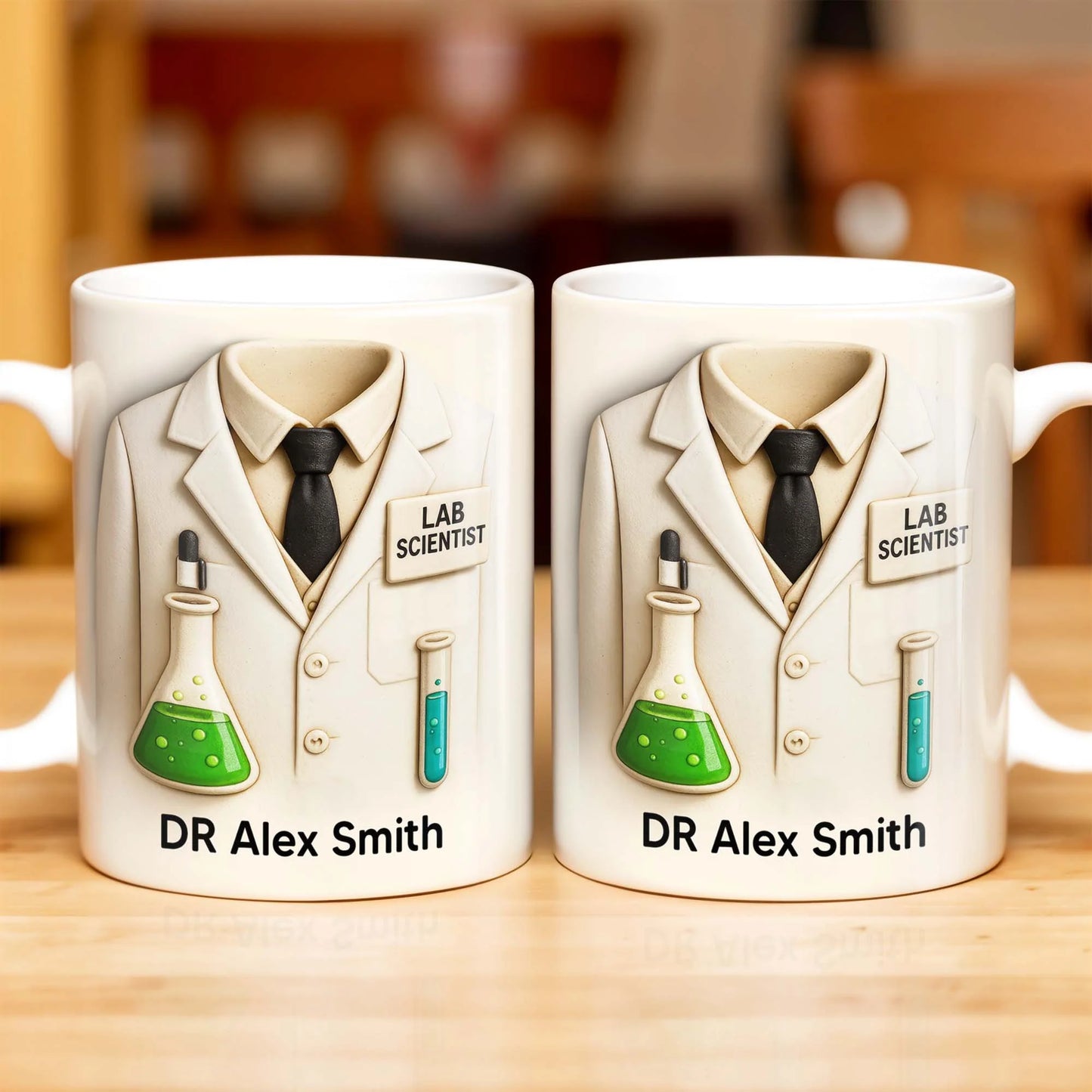 Lab Scientist, Lab Coat and Test Tubes