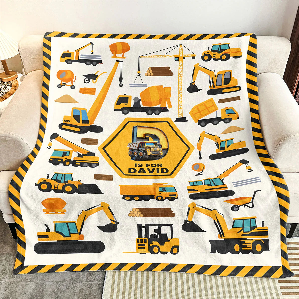 Custom Kids Alphabet Blanket personalization view for Kids/Babies