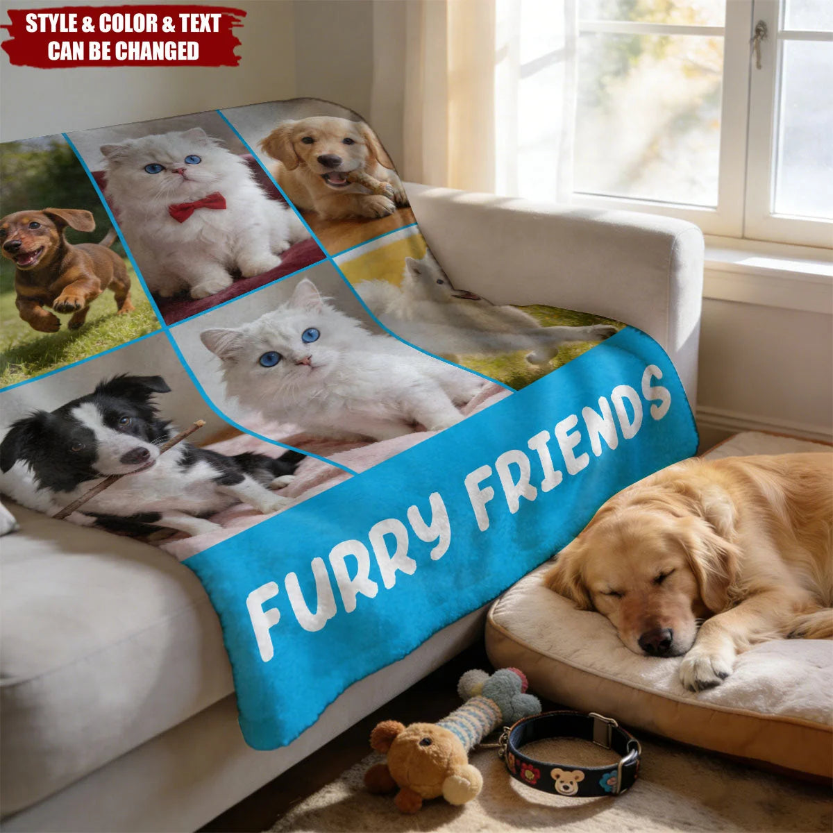 Custom Photo Collage Blanket - Personalized Keepsake Gift for Couples & Family