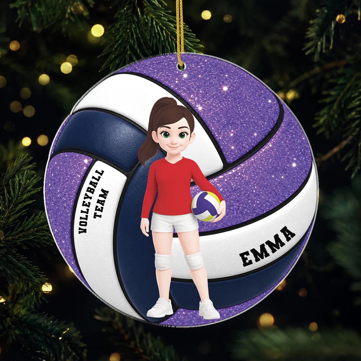 Personalized Volleyball Ornament Custom Acrylic Sports - Keepsake for Christmas Tree & Team Gift