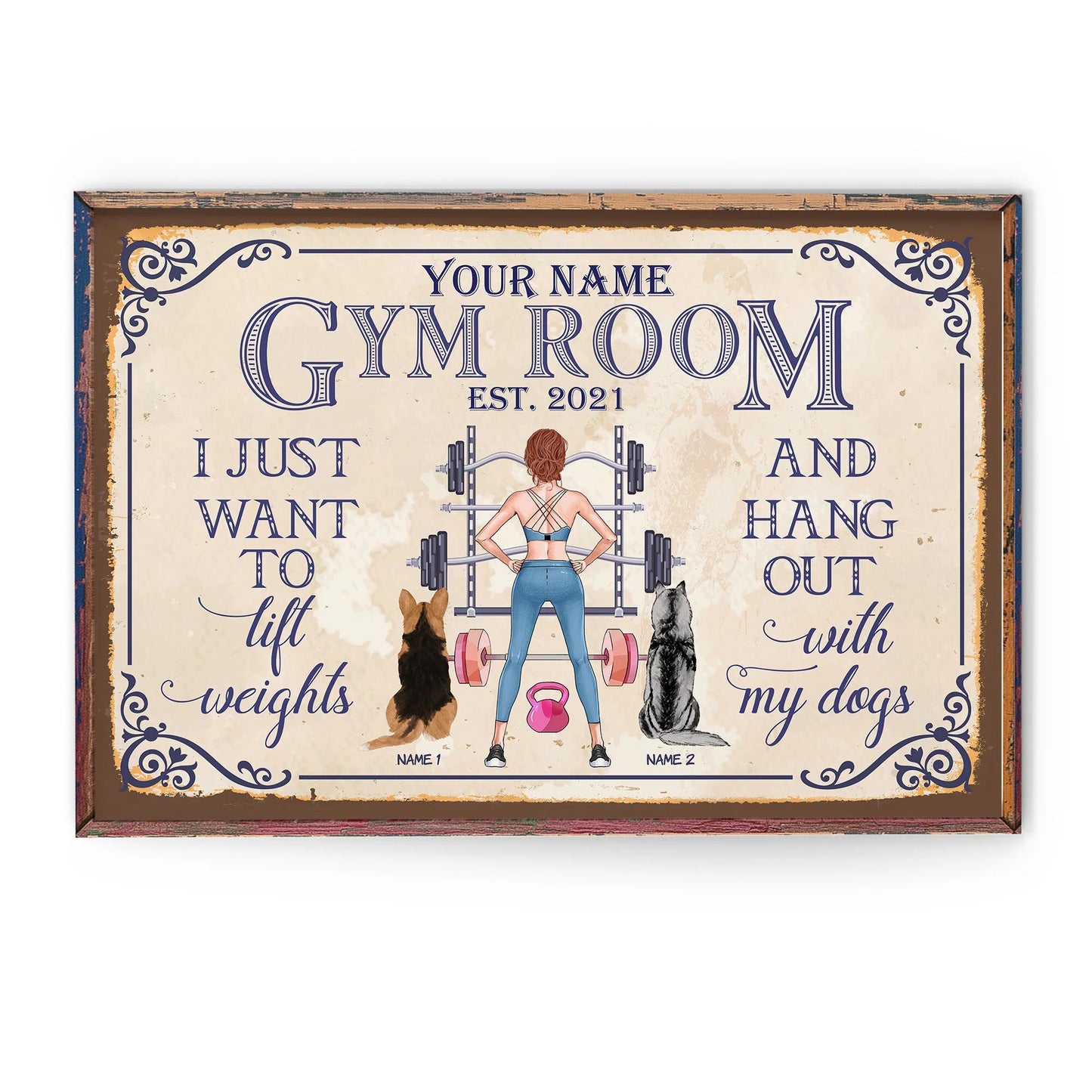 I Just Want To Lift Weights - Personalized Poster/Canvas - Birthday Gift For Gymer - Fitness Lady