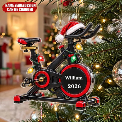 Personalized Gym Christmas Ornament - Custom Fitness Keepsake Gift for Workout Buddy