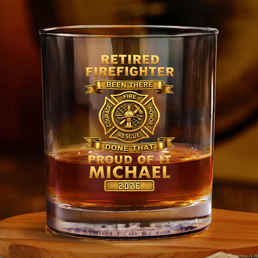 Custom Firefighter Retirement Gift personalization view for Dad