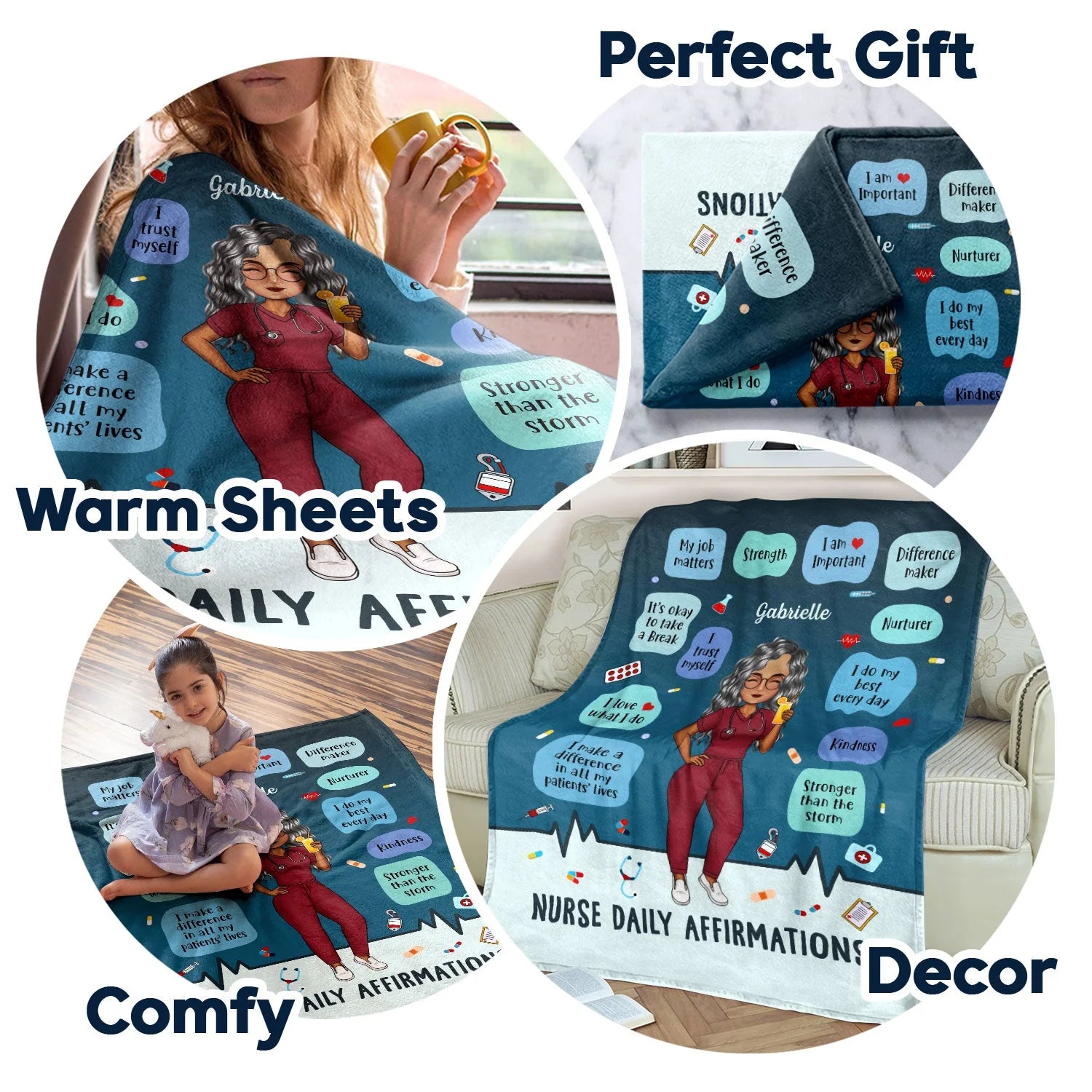 Blanket gift-ready design for Nurse