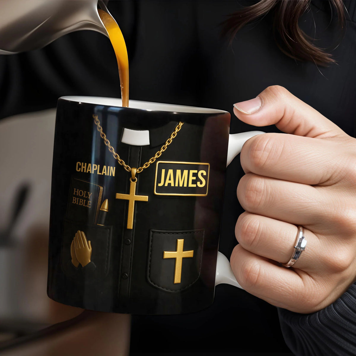 Faith & Dedication Clergy Uniform Personalized Mug - Custom Pastor Appreciation Gift