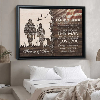 Father’s Day Gift Canvas | To My Dad Father Son Hunting Together