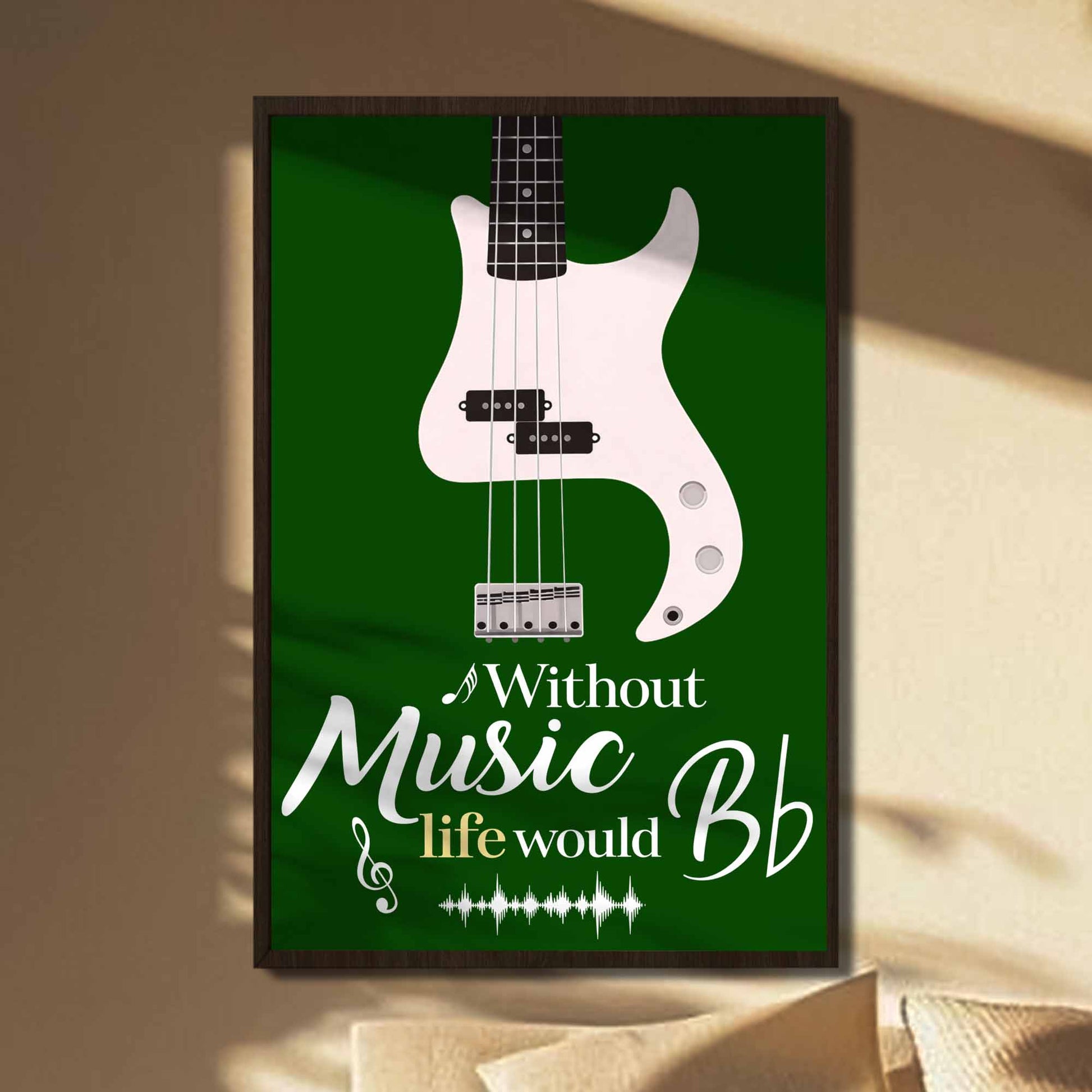 Custom Bass Guitar Music Poster personalization view for Dad