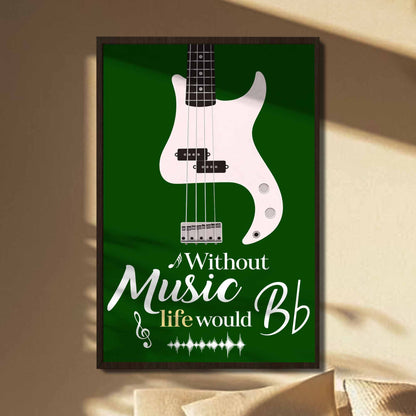 Custom Bass Guitar Music Poster personalization view for Dad