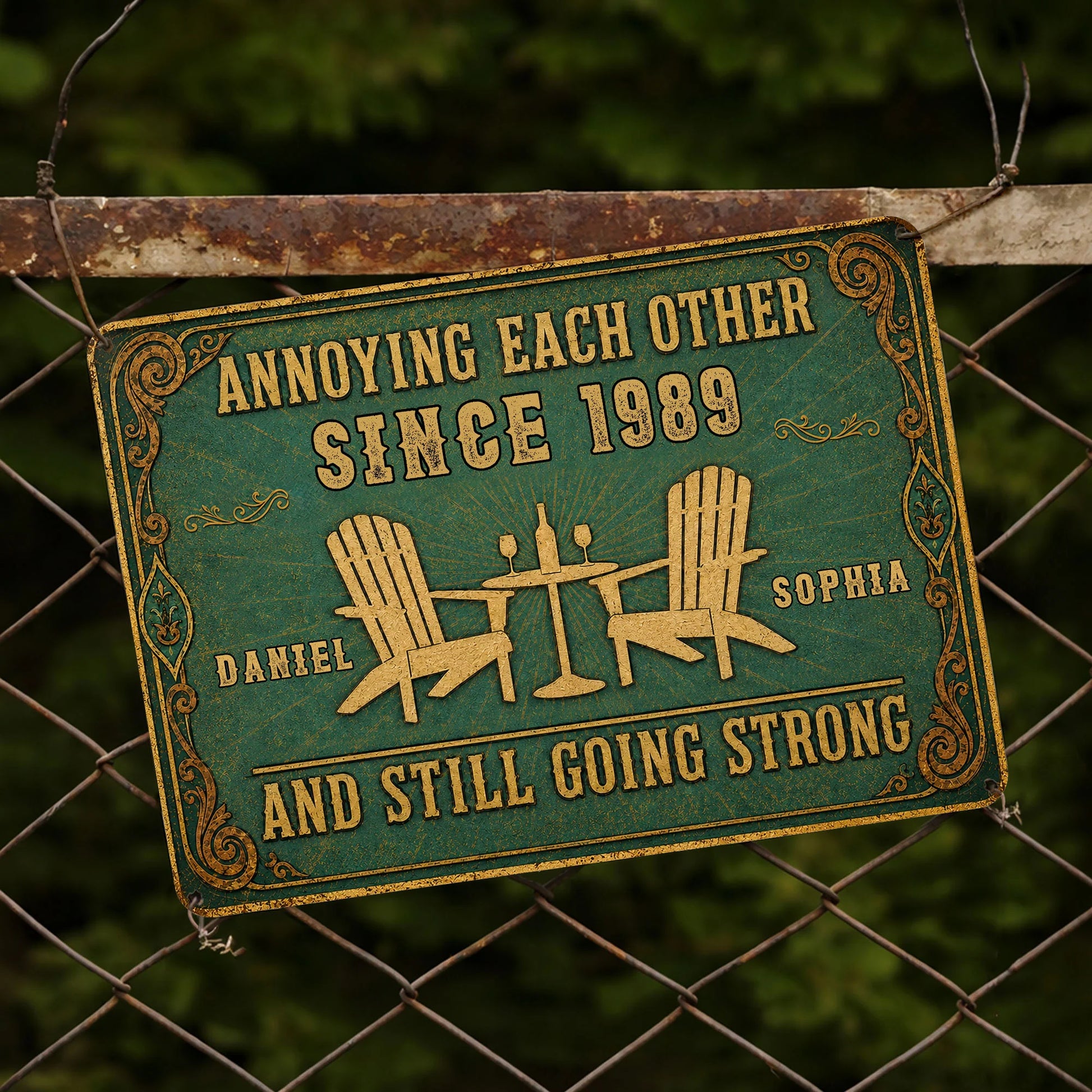 Metal Sign gift-ready design for Couples