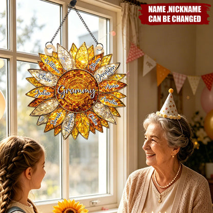 Custom Sunflower Suncatcher personalization view for Mom